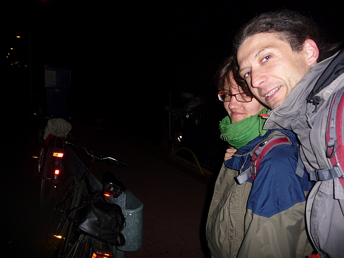 mit dem Rad nachts zum Flughafen Münster